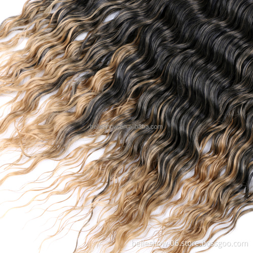 Hot sell Hair 32Inch 100G  synthetic deep wave twist hair extension wavy braiding hair